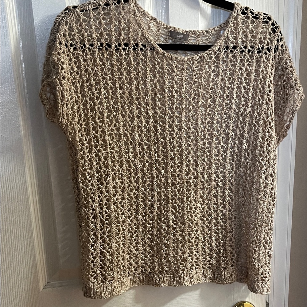 J. Jill Tan Knit Blouse